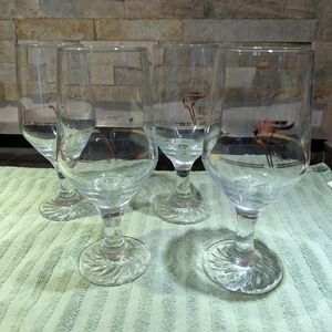 1988 Calgary Olympics Gold Rimmed Wine Glass Set